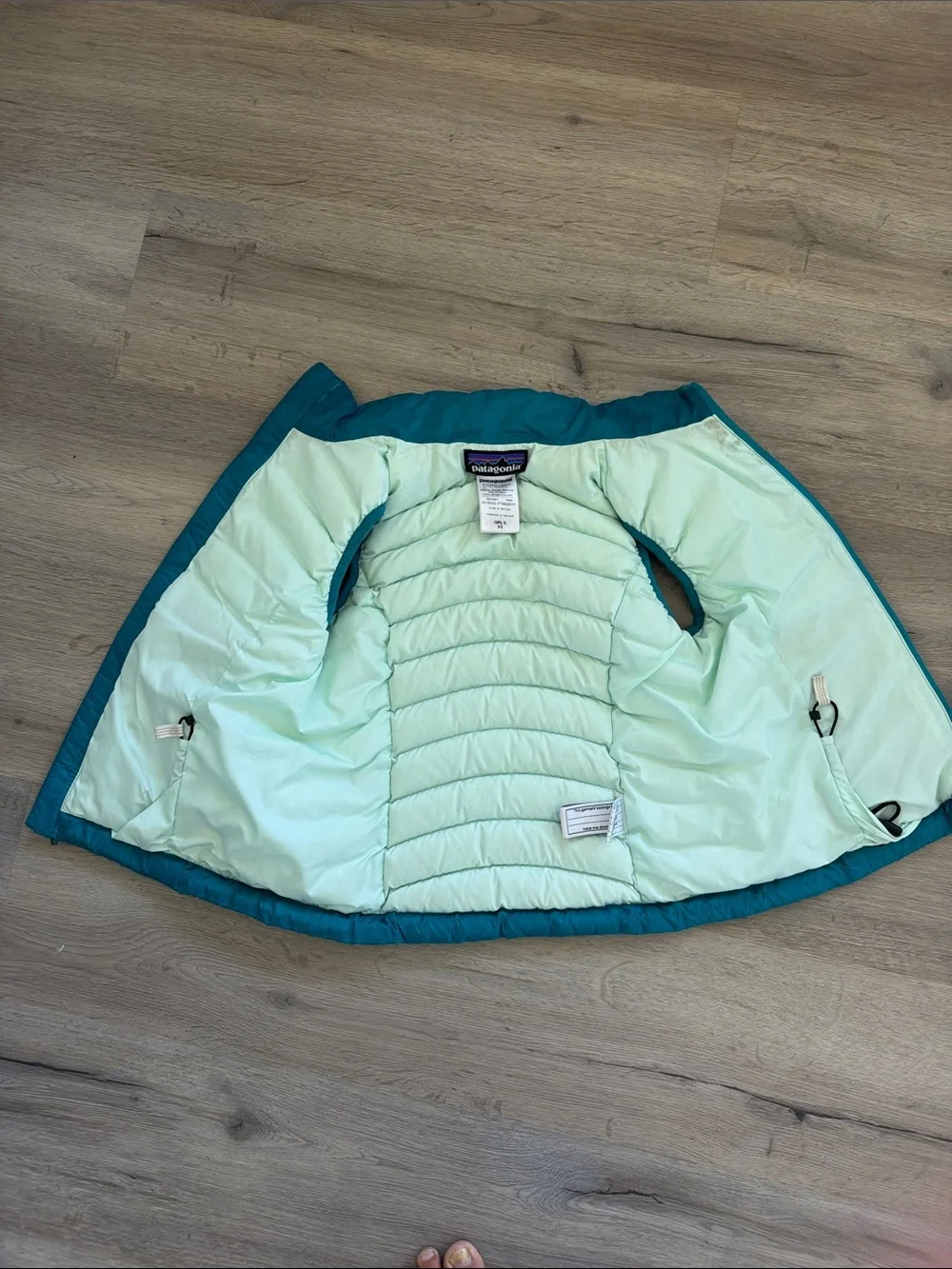 Patagonia Teal Quilted Down Vest